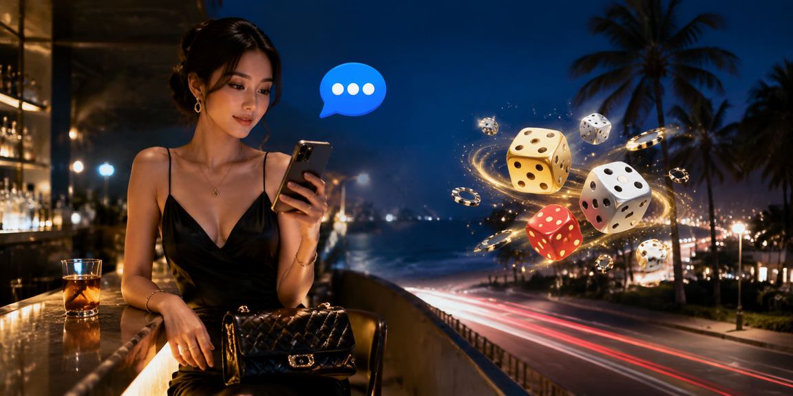 Trò chơi tài xỉu xúc xắc trên bãi biển Mũi Né vào buổi chiều tà